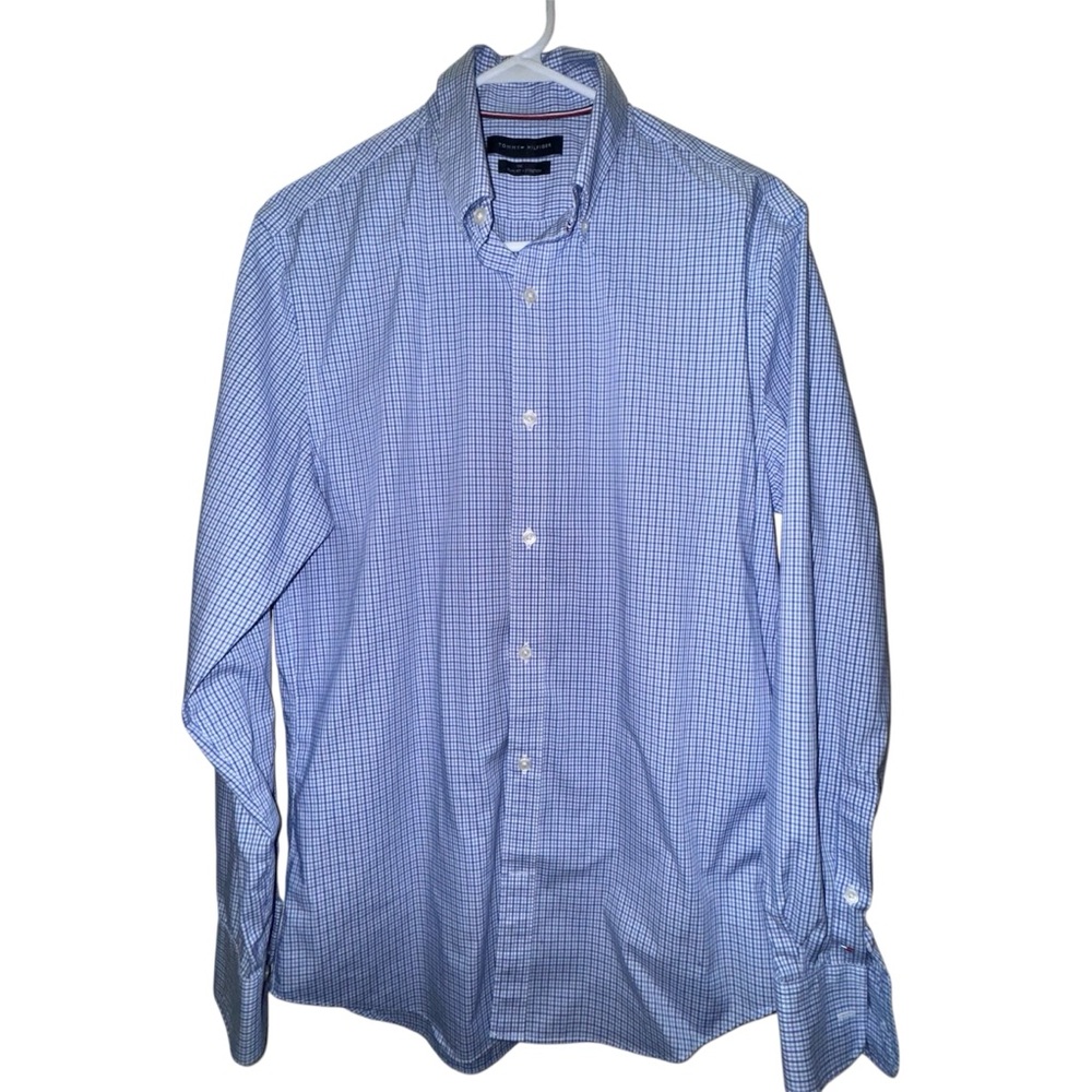 Tommy Hilfiger Light Blue Checkered Shirt 15/32-33
